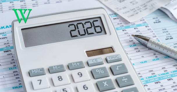 Calculator with 2026 typed out